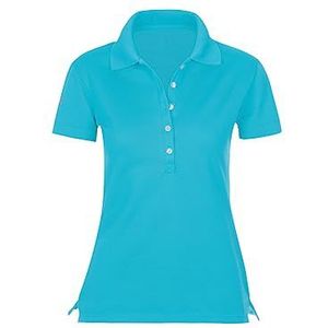 Trigema Poloshirt voor dames met kristalsteentjes, blauw (Azuur 051)