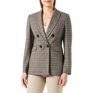 Gerry Weber Damesblazer met lange mouwen bruin geruit, 44, bruin geruit