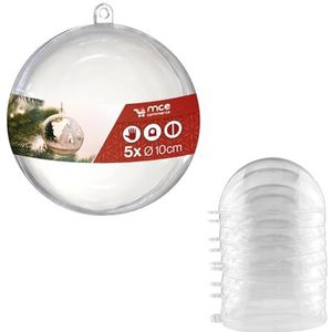 5 stuks transparante acrylballen met ophangoog Ø 10 cm 2 stuks plexiglas transparante kunststof ballen