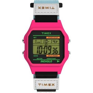 Timex TW2W722009J Unisex digitaal kwartshorloge met nylon band, blauw, Blauw