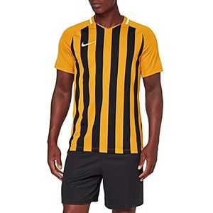 Nike Gestreept Division III T-shirt voor heren, Universiteit goud/zwart/wit
