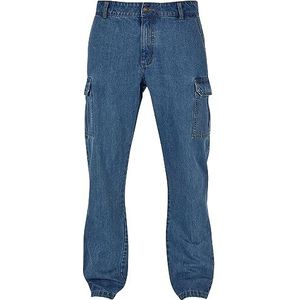 Urban Classics Cargo Jeans Regular Fit Herenbroek, Lichtblauw gewassen