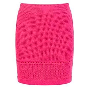 LEOMIA Mini jupe en tricot pour femme, Rose, S