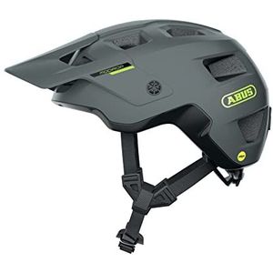 ABUS MoDrop MIPS MTB-helm, robuuste fietshelm met schokbescherming voor mountainbike, individuele pasvorm, uniseks, mat grijs, S