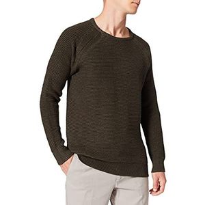 CASUAL FRIDAY Kristian Bubble Crew Neck Knit Pullover voor heren, 1905081/Peat Melange