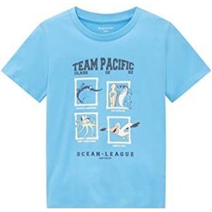 TOM TAILOR Garçon T-shirt 1035055, 18395 - Rainy Sky Blue, 92-98
