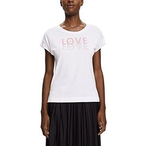 ESPRIT Collection 023EO1K312 T-shirt voor dames, Nieuw Wit