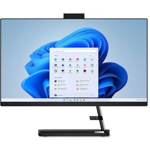 Lenovo Ideacentre AIO 3 24IAP7 Desktop All-in-One 23,8 inch FHD (Intel Core i5-12450H, 8 GB RAM, 512 GB SSD, Intel UHD Graphics, Windows 11 Home) AZERTY-toetsenbord en USB-muis, zwart