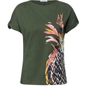 Cecil Zomer-T-shirt, dames, olijfgroen, Desert, olijfgroen woestijn