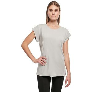 Build Your Brand Extended Shoulder T-shirt voor dames, Lichtbruin