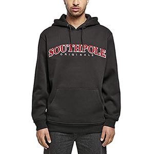 Southpole Chenille Hoody Sweatshirt met capuchon, heren, zwart, maat XL