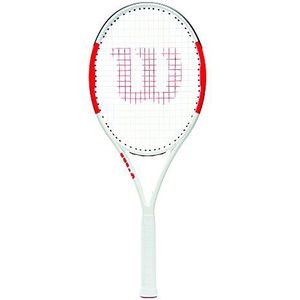 Wilson Six.one, tennisracket Lite 102, uniseks, middenspeler, rood, grijs, maat volwassenen, Rosso (netwerk), 1