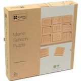 Andreu Toys - Memo Sensory puzzel, Natural Wood, Unique (16126)