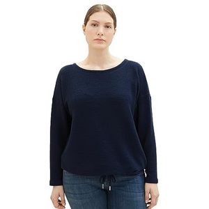TOM TAILOR Sweat-shirt grande taille pour femme, 10668 – Sky Captain Blue., 54 grande taille