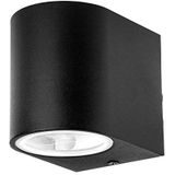 V-tac VT-7651RD Wandlamp voor buiten, GU10, zwart, rond, IP44