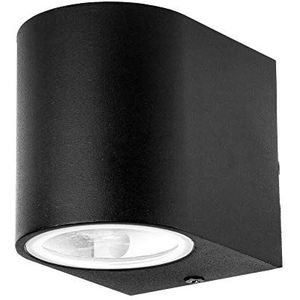 V-tac VT-7651RD Wandlamp voor buiten, GU10, zwart, rond, IP44