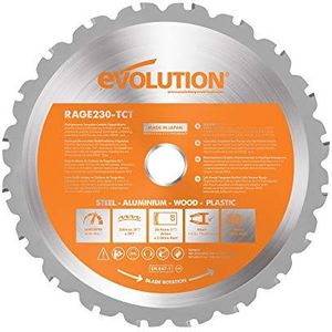 Evolution Power Tools RAGE230BLADE Multifunctioneel snijmes, 22,9 cm, voor staal, aluminium, hout met spijkers en kunststoffen