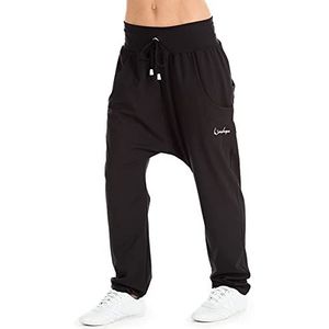 WINSHAPE Wh13 Sweatpants voor dames en heren, uniseks, 4 zakken, dansbroek, yoga, pilates, vrije tijd, sport, zwart.