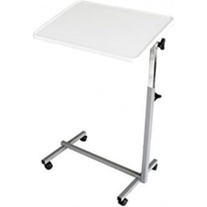 Queraltó - Table d'appoint avec roulettes pour lit et canapé Pliable, Gris Perle