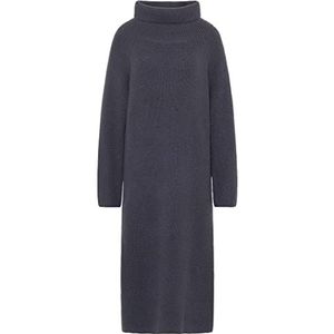 LEOMIA Robe midi en tricot à manches longues pour femme, gris, XL-XXL