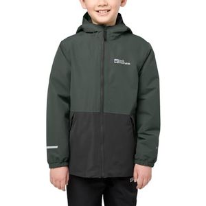 Jack Wolfskin SNOWY DAYS Jacket K Uniseks kinderjas, leisteen, groen/zwart