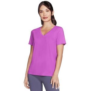 Skechers Godri Serene T-shirt à col en V pour femme, Échantillon de correspondance Violet Rays-Match, XXL