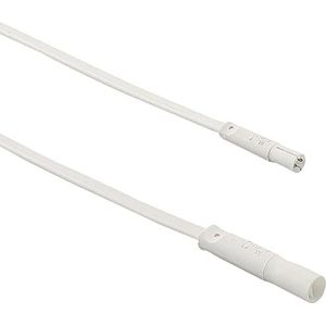 Elektra Rallonge Mni mâle avec mini prise 230 V, rallonge 500 mm, plastique blanc