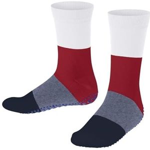 FALKE Unisex kinderen zomer pantoffels antislip noppen op de zool beste grip fijne fantasie gestreept meerkleurig ademend duurzaam katoen 1 paar, Wit 2001