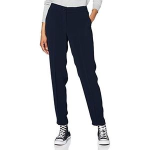 Gerry Weber Elegante damesbroek, vrijetijdsbroek, effen, normale lengte, Navy Blauw