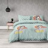 AmeliaHome Girl beddengoed, polyester, retro meisjes, 140 x 200 cm + 70 x 90 cm