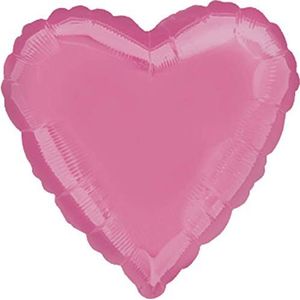 Amscan Anagram 2302001 folieballon Bubble Gum hartvorm, 45,7 cm, roze