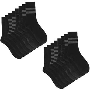 DIM Heren strepen EcoDIM stijl x8 sokken, zwart, 40-45, zwart.