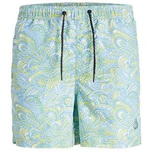 JACK & JONES PLUS Jpstfix Jjswim Paisley Pls Zwemshorts voor heren, Etherisch blauw