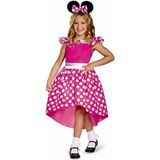 Disney Mickey Officieel Minnie Mouse-kostuum inclusief kostuum en hoofdband met oren, maat S (4 - 6 jaar)