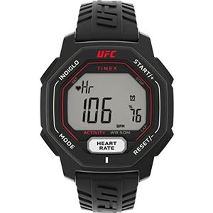 Timex UFC Performance Spark heren 46 mm, zwart, TW2V83800-AMZUK, zwart., TW2V83800-AMZUK