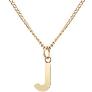 Ketting met letter in goud met 18 karaat goud plating I Letter ketting voor dames I Gepersonaliseerd cadeau I Gouden ketting met letter hanger (J)