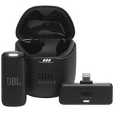 JBL Quantum Stream Wireless, draagbare draadloze streaming-microfoon met Lightning-dongle voor Apple-apparaten, 24 uur opnametijd, zwart
