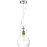 Bello Vintage hanglamp van glas in elegant design, E27-fitting, diameter 21 cm, ideaal voor LED-lampen