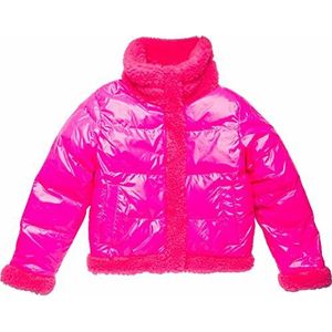 Replay Gewatteerde jas voor meisjes, neonroze 464