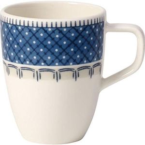 Villeroy & Boch Casale Blu Mokka, espressobeker, 100 ml, premium porselein, wit/blauw