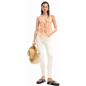 Desigual Pantalon Miami en denim pour femme, Blanc., 38