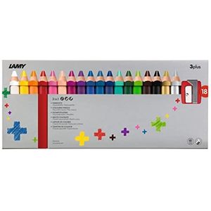 Lamy Box met 18 3plus kleurpotloden met puntenslijper