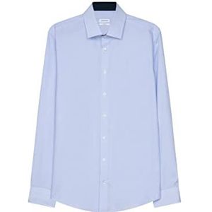Seidensticker Zakelijk overhemd voor heren, slim fit, strijkvrij, Kent kraag, lange mouwen, 100% katoen, Lichtblauw
