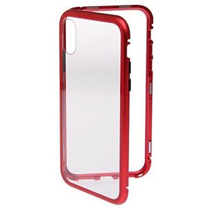 V-Design MMC 024 Magic magnetische beschermhoes voor iPhone XS/X, rood, gehard glas, volledige bescherming, compatibel met iPhone XS/X