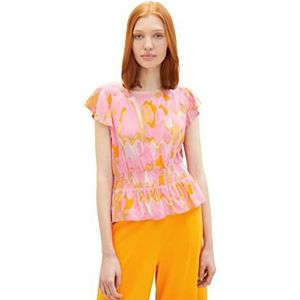 TOM TAILOR Denim Blouse Femme, 31704 - Abstract Pink Print, XL