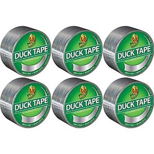 Duck Tape 6 stuks zilvertinten 48 mm x 9,1 m