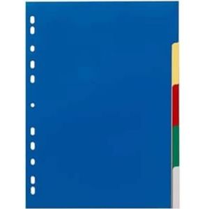 Durable 673027 PP tabbladen voor DIN A4-mappen, 5 vellen, 5 kleuren, 25 stuks