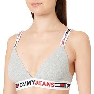 Tommy Hilfiger Triangel-beha voor dames, ongevoerd, Warm lichtgrijs