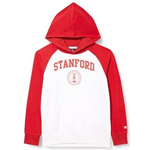Champion Legacy College Powerblend Sweatshirt à Capuche Mixte, (Blanc/Rouge), 5-6 ans
