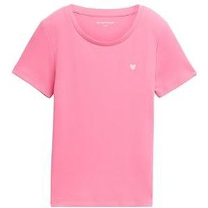 TOM TAILOR T-shirt basique pour fille avec structure côtelée, 34603 - Rose Universe, 92-98